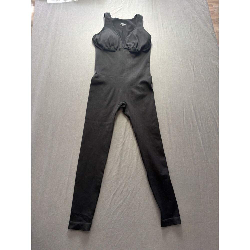 Women’s Black Seamless Shapewear Full Bodysuit Yoga Slim Size Medium